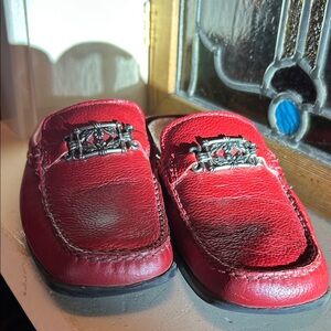 Minnetonka Red Leather Footwear